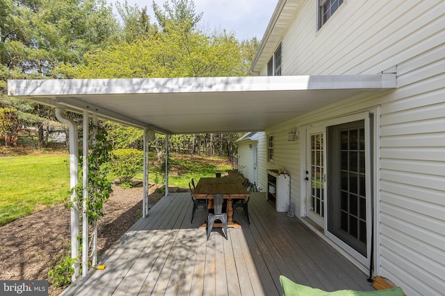 260 High Banks Rd, Stephenson, VA 22656 - deck with a lawn and outdoor dining area