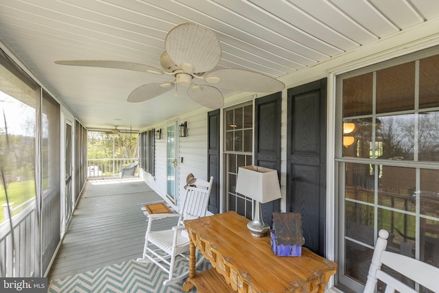 260 High Banks Rd, Stephenson, VA 22656 - sunroom with ceiling fan
