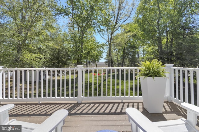view of wooden deck