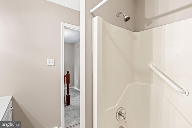 1604 Kathryn St, New Cumberland, PA 17070 - bathroom featuring vanity, washtub / shower combination, and baseboards