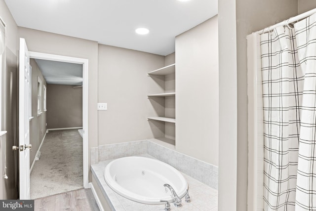 1604 Kathryn St, New Cumberland, PA 17070 - full bath featuring a tub with jets and curtained shower