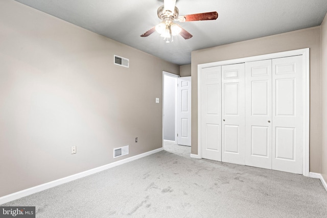 1604 Kathryn St, New Cumberland, PA 17070 - unfurnished bedroom with carpet, baseboards, a closet, and a ceiling fan