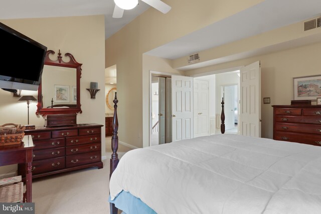 10204 Aspen Willow Dr, Fairfax, VA 22032 - bedroom featuring carpet, a ceiling fan, connected bathroom, and a closet