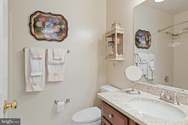 10204 Aspen Willow Dr, Fairfax, VA 22032 - bathroom featuring toilet, vanity, and a shower