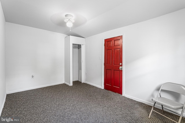 840 Cumberland St, Gloucester City, NJ 08030 - unfurnished bedroom featuring carpet flooring, baseboards, and ceiling fan
