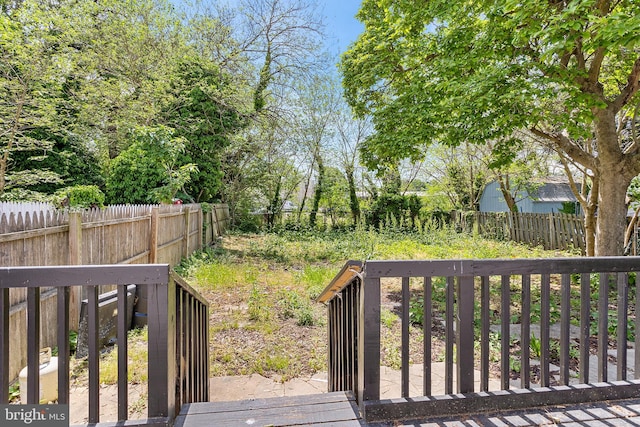 840 Cumberland St, Gloucester City, NJ 08030 - wooden terrace featuring a fenced backyard
