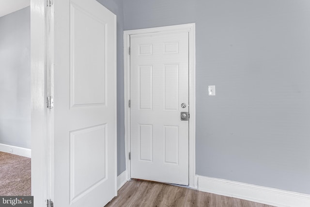 840 Cumberland St, Gloucester City, NJ 08030 - entryway with baseboards and wood finished floors