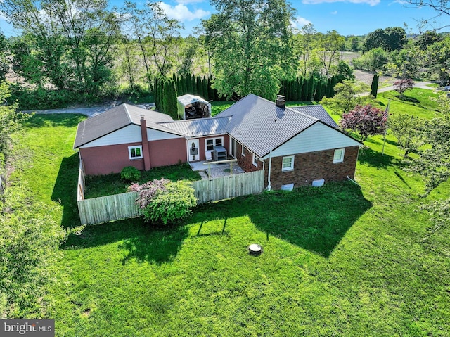 view from above of property