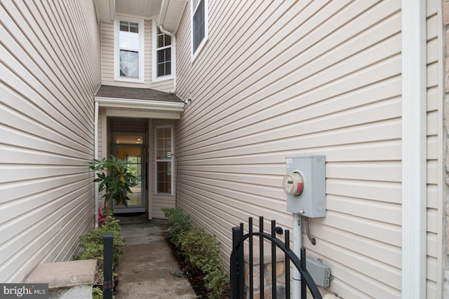 view of doorway to property