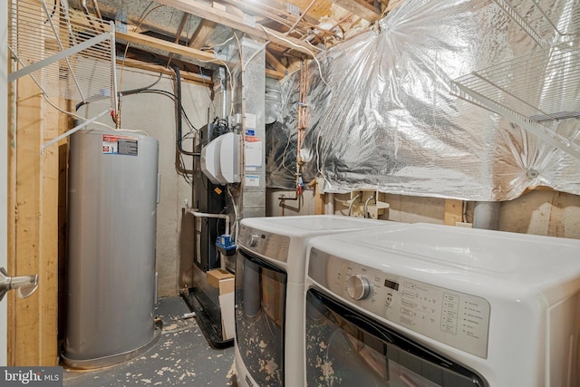 46726 Summit Ter Unit 136, Sterling, VA 20164 - utility room featuring washer and clothes dryer and water heater