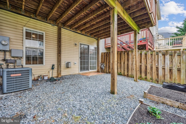 14019 Rockingham Rd, Germantown, MD 20874 - view of patio / terrace with cooling unit and fence