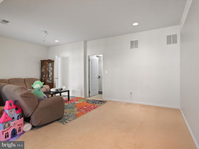 43260 Mitcham Sq, Ashburn, VA 20148 - living area featuring visible vents and carpet floors