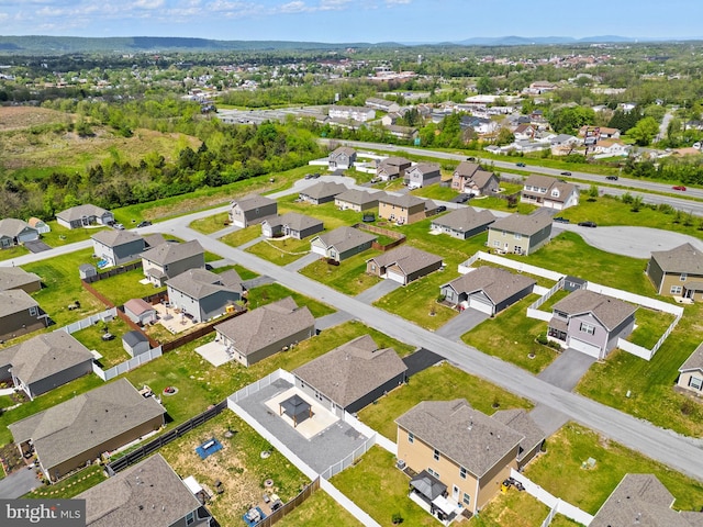drone / aerial view with a residential view
