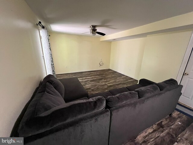 10604 Nast Dr, Cheltenham, MD 20623 - cinema room with wood finished floors and ceiling fan