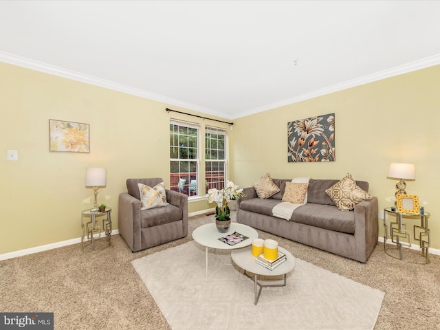 13107 Bridger Dr Unit 104, Germantown, MD 20874 - living room with crown molding, carpet floors, and baseboards