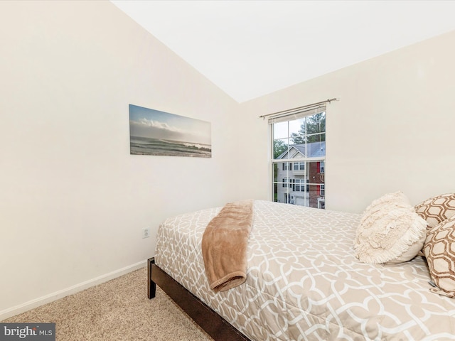 13107 Bridger Dr Unit 104, Germantown, MD 20874 - bedroom with carpet, lofted ceiling, and baseboards