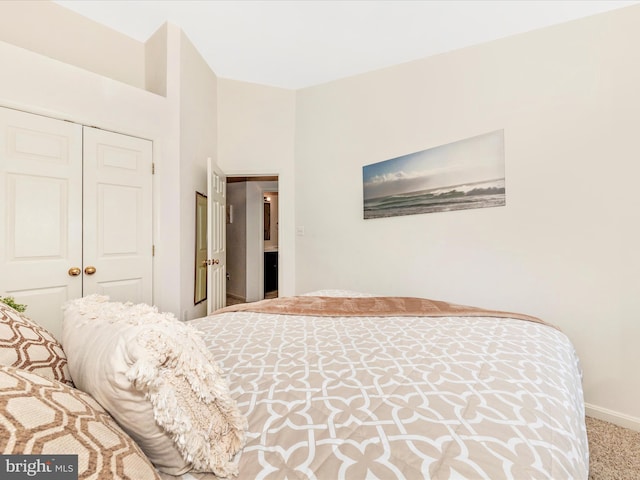 13107 Bridger Dr Unit 104, Germantown, MD 20874 - bedroom featuring a closet, carpet flooring, and baseboards