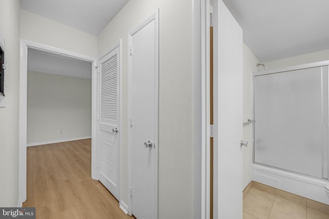 5414 Valley Green Dr Unit D4, Wilmington, DE 19808 - corridor with light wood-type flooring and baseboards