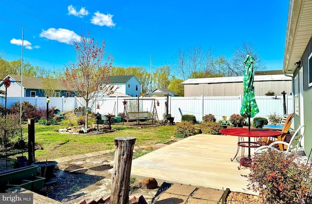 view of patio with a fenced backyard
