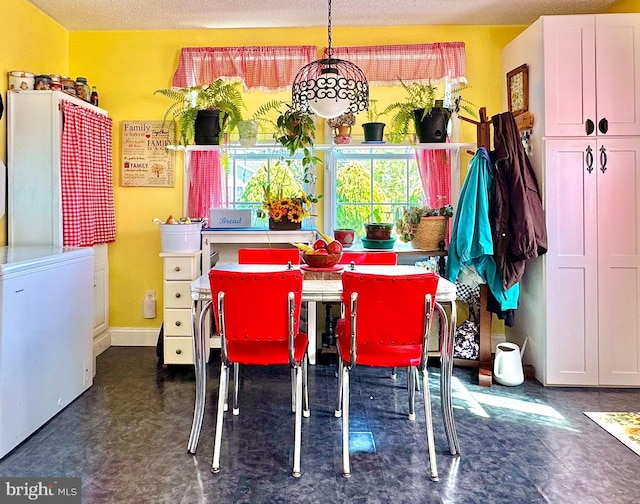 dining room featuring dark floors