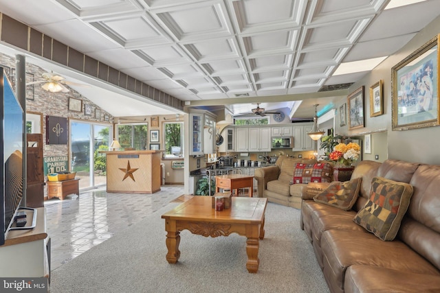 1511 Glenview Dr, Cinnaminson, NJ 08077 - living room featuring ceiling fan