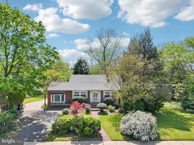 1511 Glenview Dr, Cinnaminson, NJ 08077 - view of front of house with brick siding and a front lawn