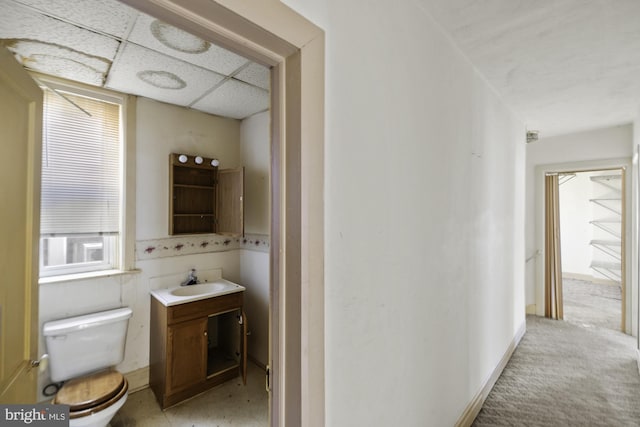 bathroom featuring toilet and vanity