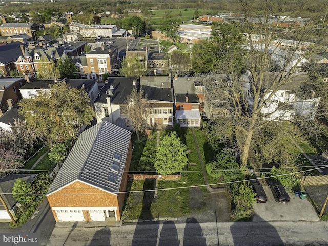 drone / aerial view with a residential view