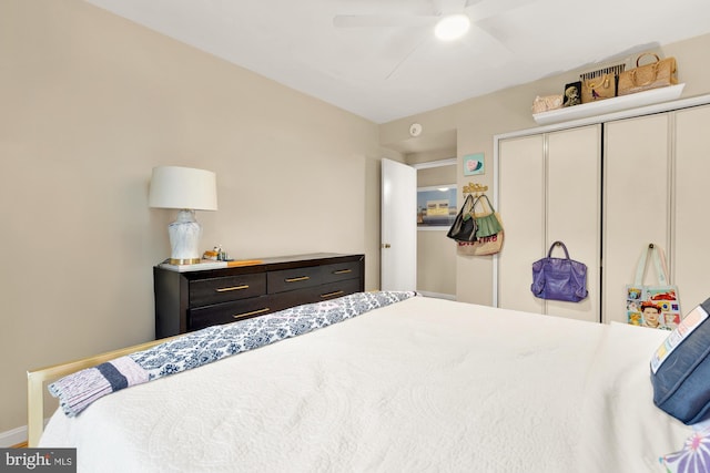 3825 Davis Pl NW Unit 202, Washington, DC 20007 - bedroom featuring a closet and ceiling fan