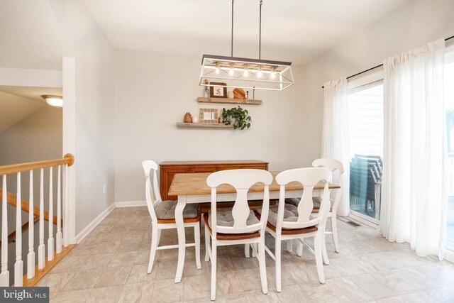 view of dining space