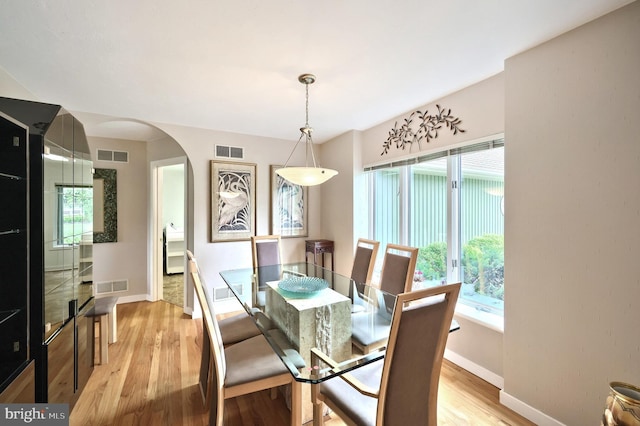 6 Pond Ridge Ln, Hanover, PA 17331 - dining room with arched walkways, light wood finished floors, healthy amount of natural light, and baseboards