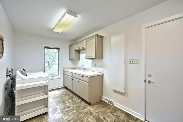 6 Pond Ridge Ln, Hanover, PA 17331 - clothes washing area with hookup for an electric dryer, cabinet space, and baseboards
