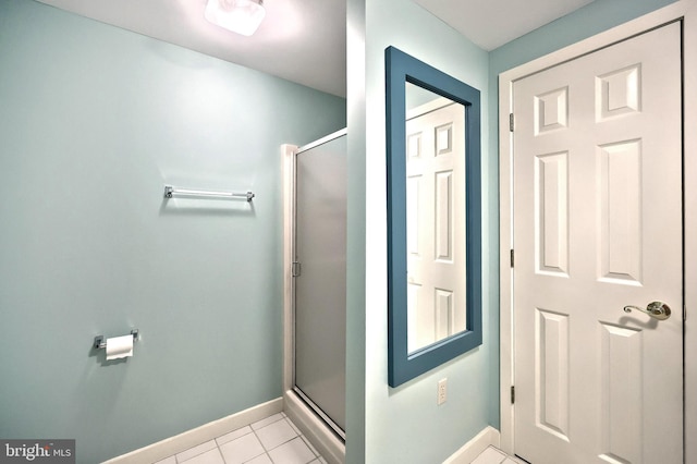 6 Pond Ridge Ln, Hanover, PA 17331 - bathroom with tile patterned floors, baseboards, and a shower stall
