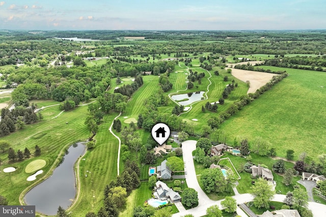 6 Pond Ridge Ln, Hanover, PA 17331 - bird's eye view of a nearby body of water and a golf club