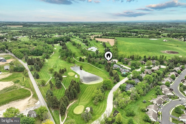 6 Pond Ridge Ln, Hanover, PA 17331 - aerial view of property's location featuring a large body of water, nearby suburban area, and a golf course