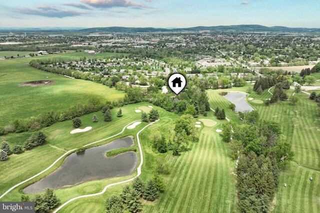 6 Pond Ridge Ln, Hanover, PA 17331 - aerial view of property and surrounding area with a golf club and a water and mountain view