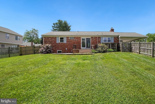 26105 Cornor Dr, Damascus, MD 20872 - back of property featuring brick siding and a chimney