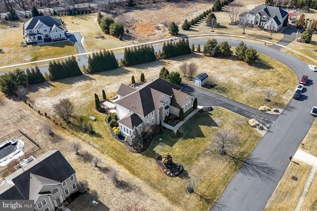 drone / aerial view with a residential view