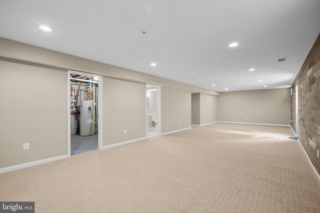 17202 Madrillon Way, Accokeek, MD 20607 - finished below grade area featuring electric water heater, recessed lighting, and carpet floors