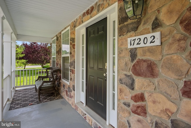 17202 Madrillon Way, Accokeek, MD 20607 - view of exterior entry with stone siding and covered porch
