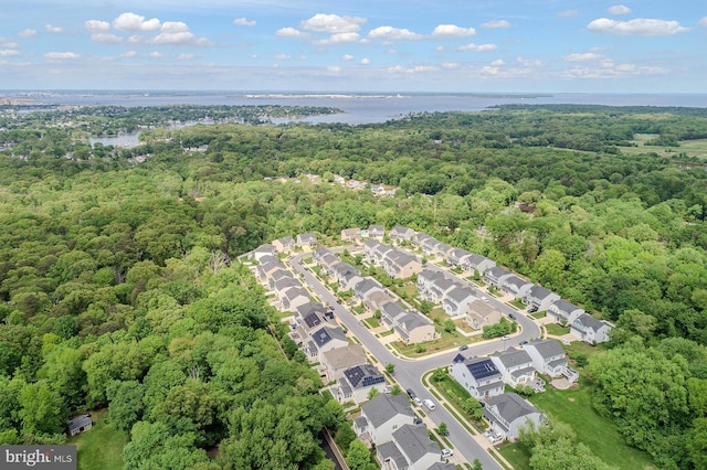 7928 Meridian Dr, Pasadena, MD 21122 - aerial perspective of suburban area with a heavily wooded area and a large body of water