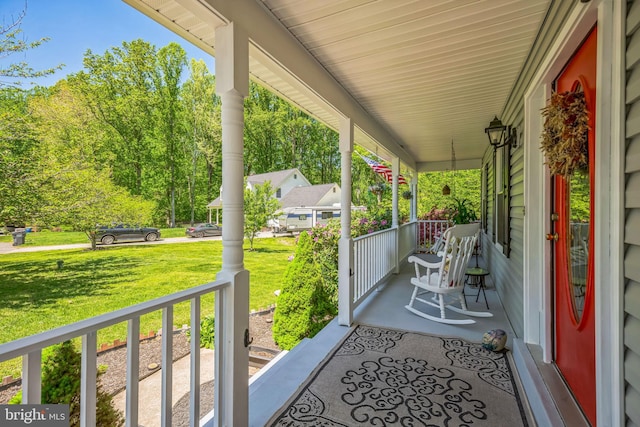view of patio / terrace featuring a porch