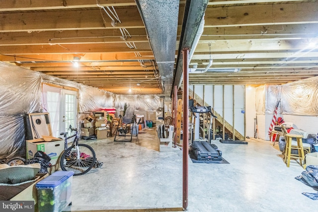 view of basement