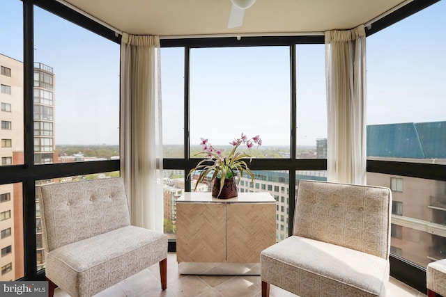 900 Stafford St N Unit 2222, Arlington, VA 22203 - sunroom / solarium featuring a wall of windows and tile patterned floors