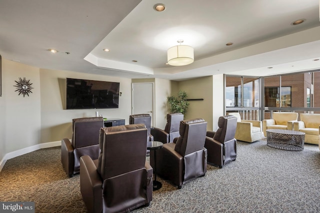 900 Stafford St N Unit 2222, Arlington, VA 22203 - home theater room featuring carpet, recessed lighting, and baseboards