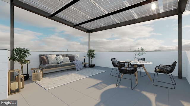 view of patio featuring an outdoor living space