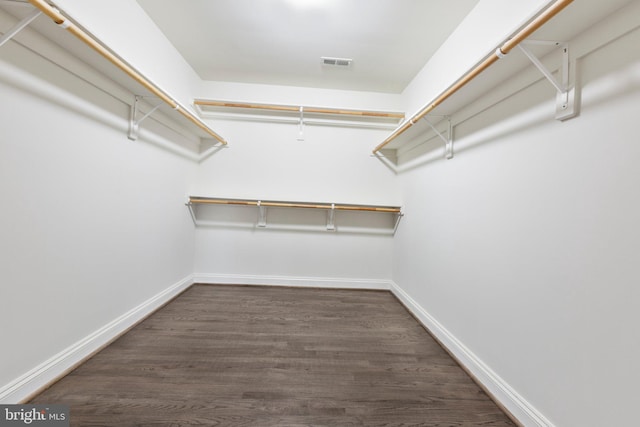 spacious closet with wood finished floors