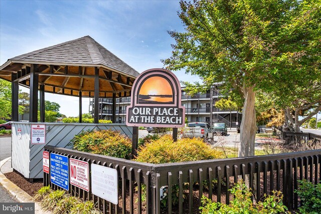 119 Old Landing Rd Unit 205A, Ocean City, MD 21842 - view of home's community featuring a gazebo and fence