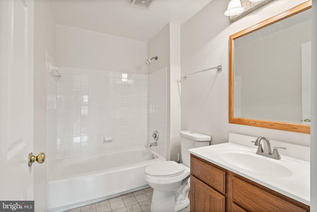8075 Lacy Dr Unit 303, Manassas, VA 20109 - full bathroom featuring toilet, shower / tub combination, vanity, visible vents, and tile patterned flooring