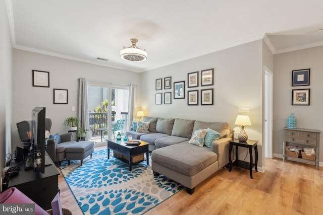 13347 Connor Dr Unit H, Centreville, VA 20120 - living room with light wood-style flooring and ornamental molding